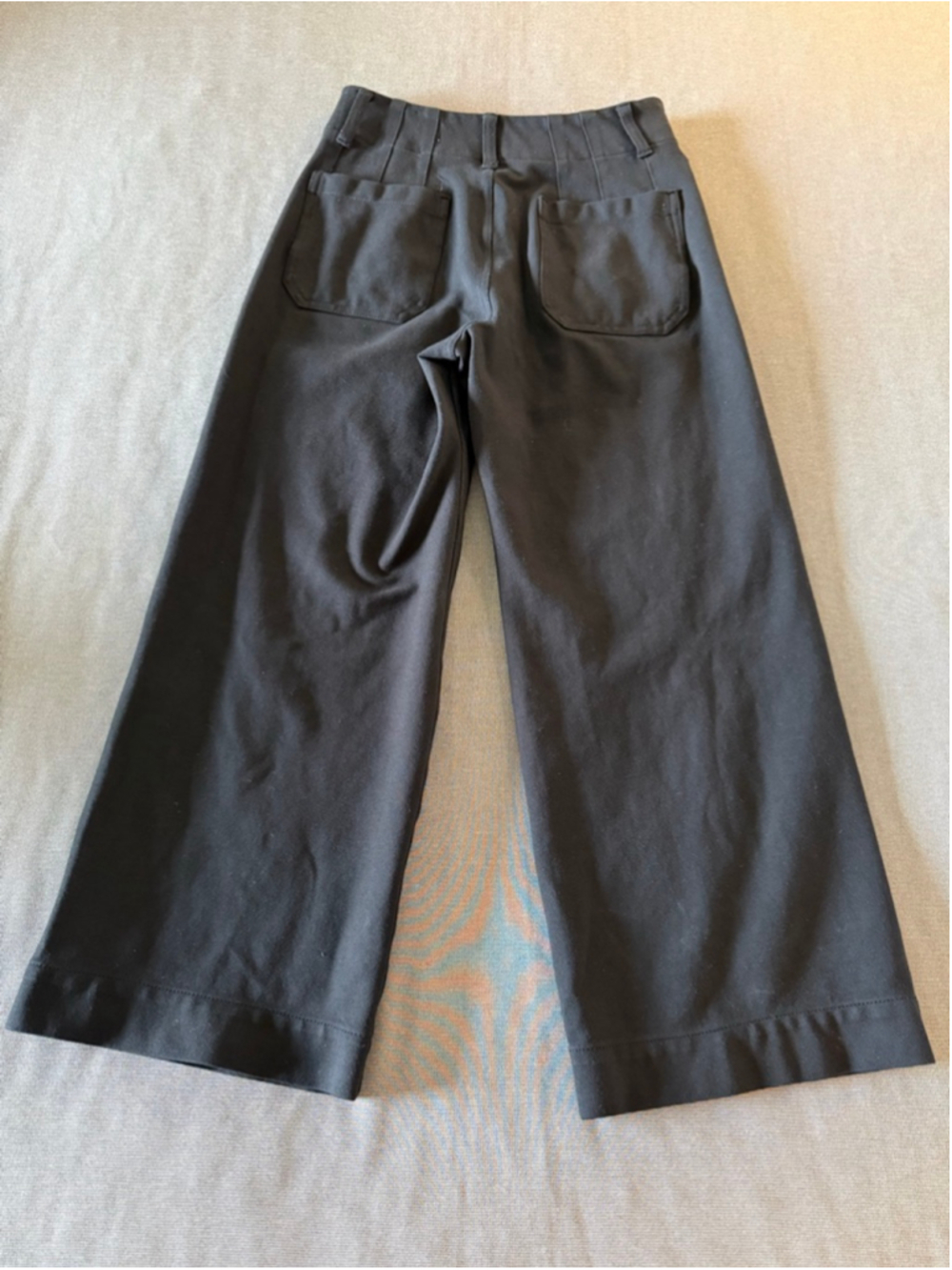 Anthropologie Maeve Colette cropped wide-leg pants black Size 27 - Picture 3 of 10